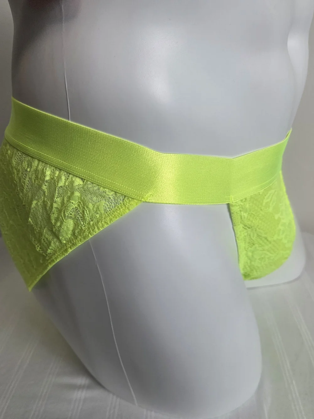 Cosabella Men's Lace Sports Brief in Neon Yellow